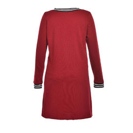 Comfortable Full Sleeve V Neck Ladies Plus Size Dresses In Autumn Or Winter