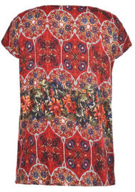 Exotic Printed Plus Size Womens Summer Tops , Stylish Long Tops For Ladies