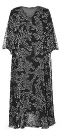 Fashion Color Printing Long Sleeve Chiffon Long Dresses For Ladies Summer Autumn