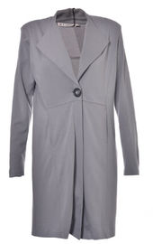 Big Buttons Decoration Nice Womens Long Length Coats With Front Pleat Hem Coldproof