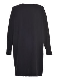 Viscose Plus Size Long Sleeve Dresses With Zipper And Pockets In Front