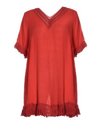 Summer Adult Plus Size Short Dresses V Neck With Lace Trims Design Size XS - XXL