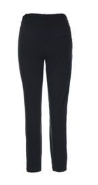 Stretchy Long Womens Slim Leg Trousers Plain Dye Polyester And Spandex Fabric