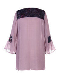 Soft Custom Made Plus Size Dresses V Neck Chiffon Fabric With Flower Mesh Design