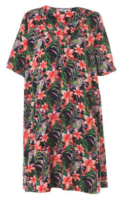 2020 New Design Ladies Casual Beach Dresses , Flower Print Long Dress Plus Size