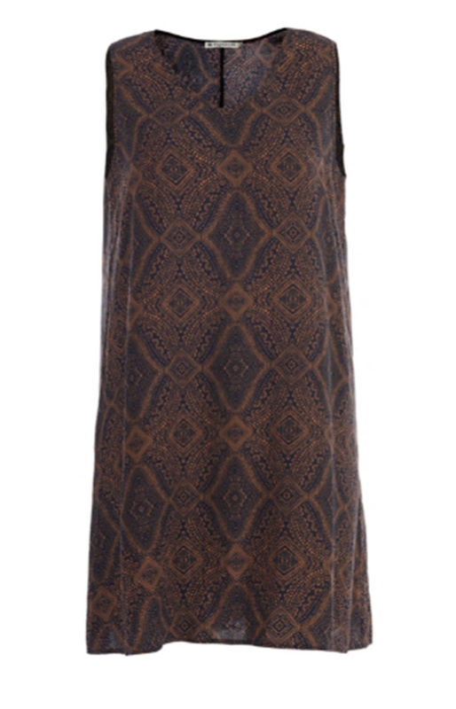Knee Length Women Plus Size Print Dresses V Neck Sleeveless Loose Style